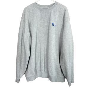 Vintage Carhartt Sweatshirt Mens XL Gray Faded Workwear Logo Crewneck Sweater